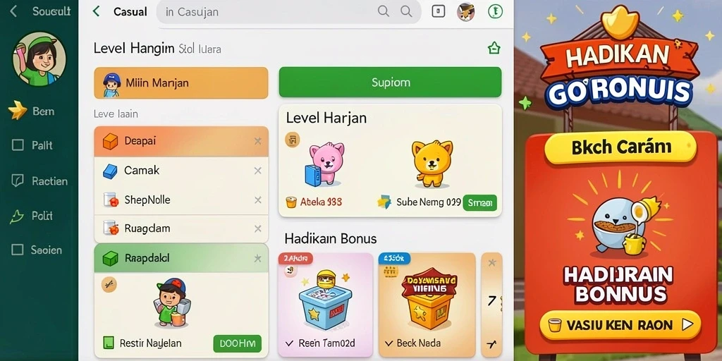 Mode permainan yang bervariasi dan dapat dipilih sesuai selera.